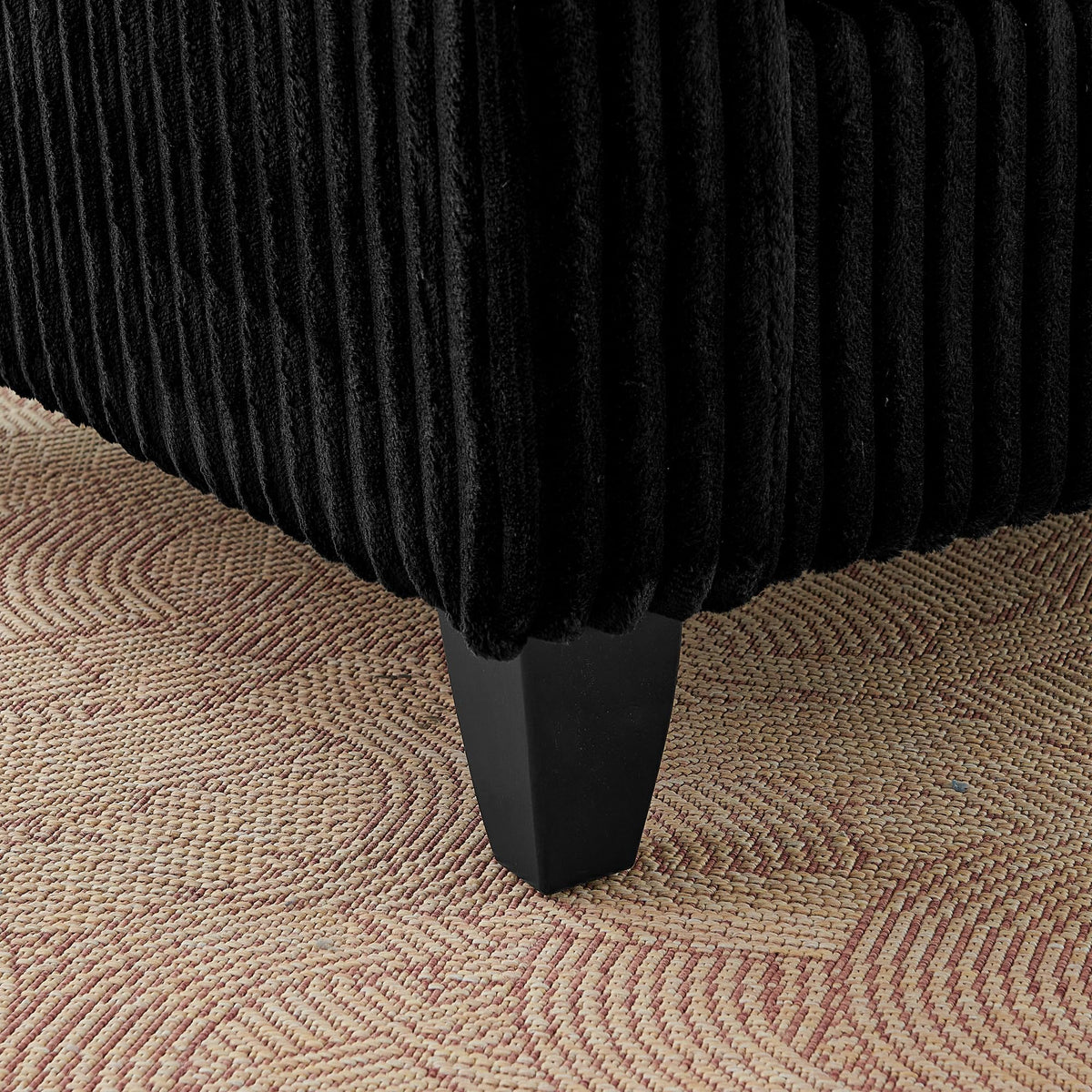 Corduroy Accent Chair with Pillows