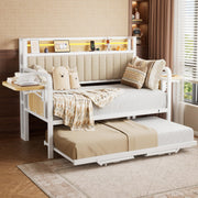 Twin Daybed with Trundle & LED Light