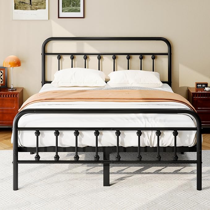 King Metal Platform Bed Frame