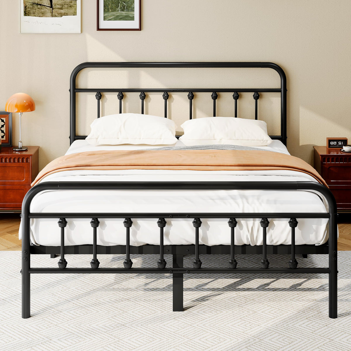 King Metal Platform Bed Frame