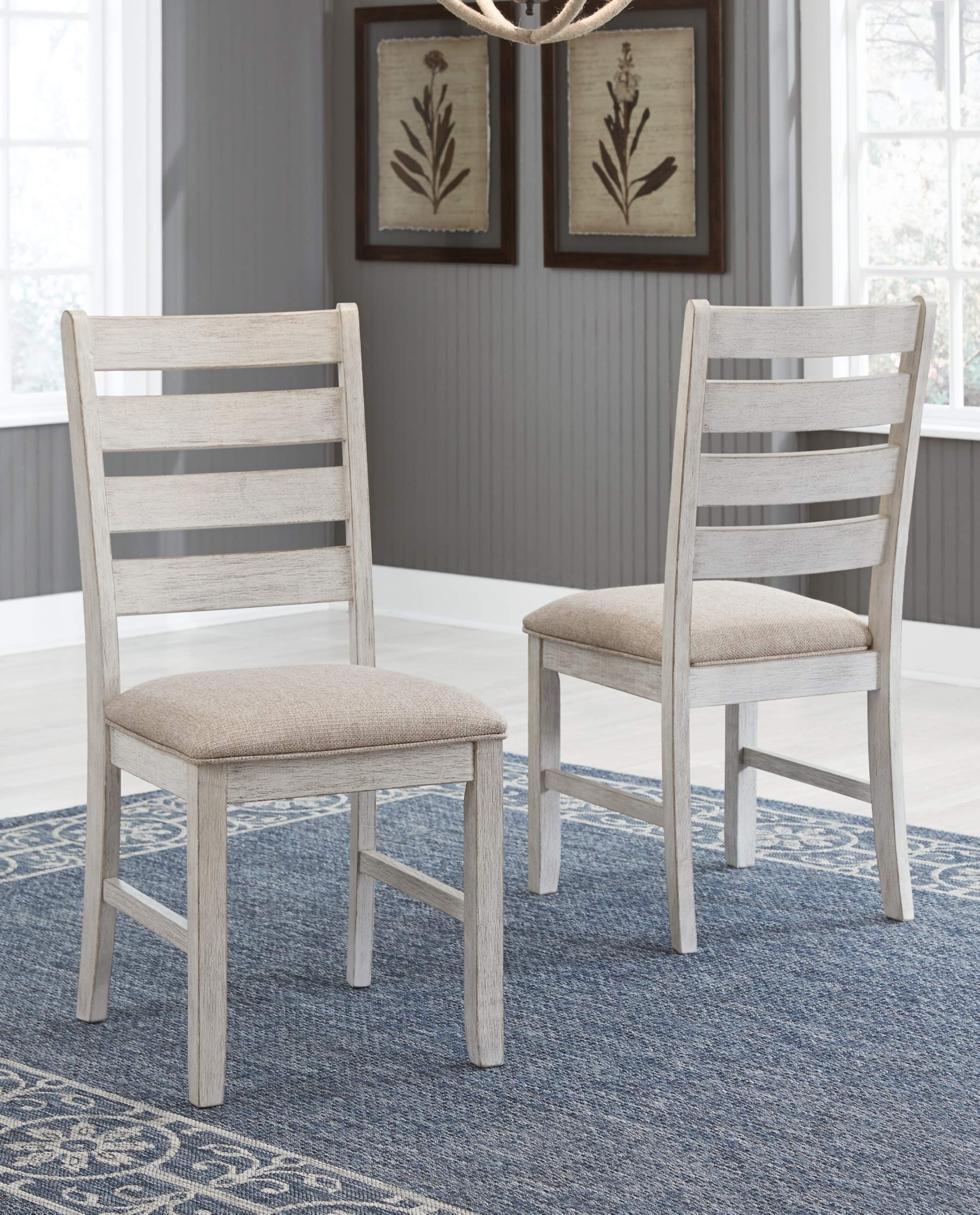 Farmhouse Dining Chairs & Storage Bench Set
