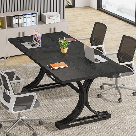 63" Conference Table with Metal Frame