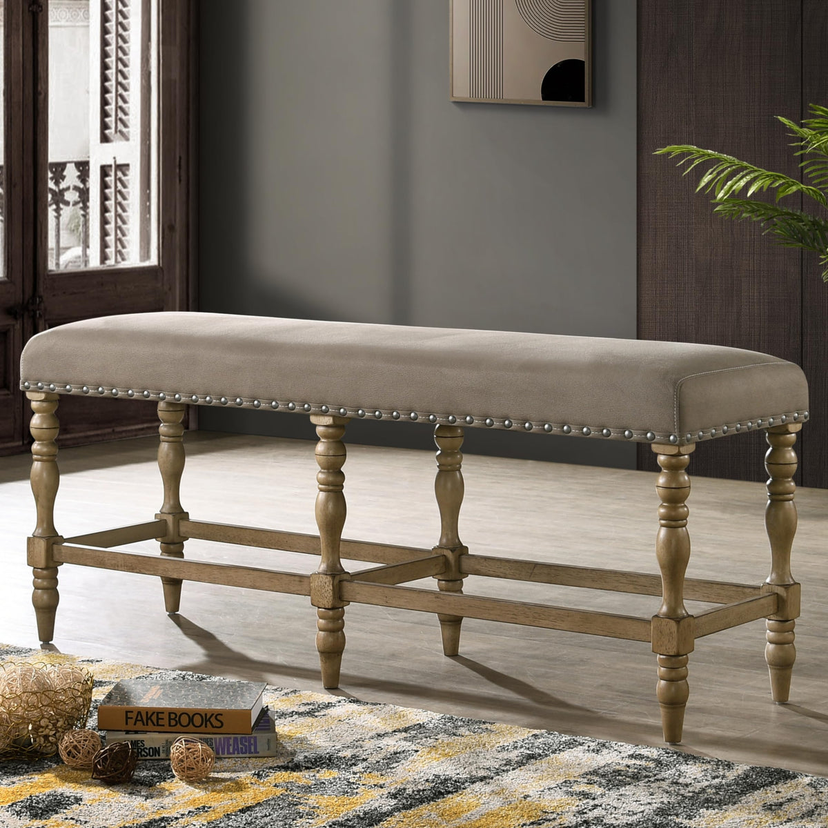Upholstered Counter Height Bench