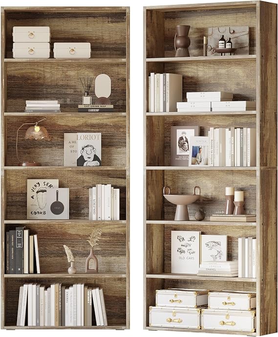 6-Tier Wood Bookcase