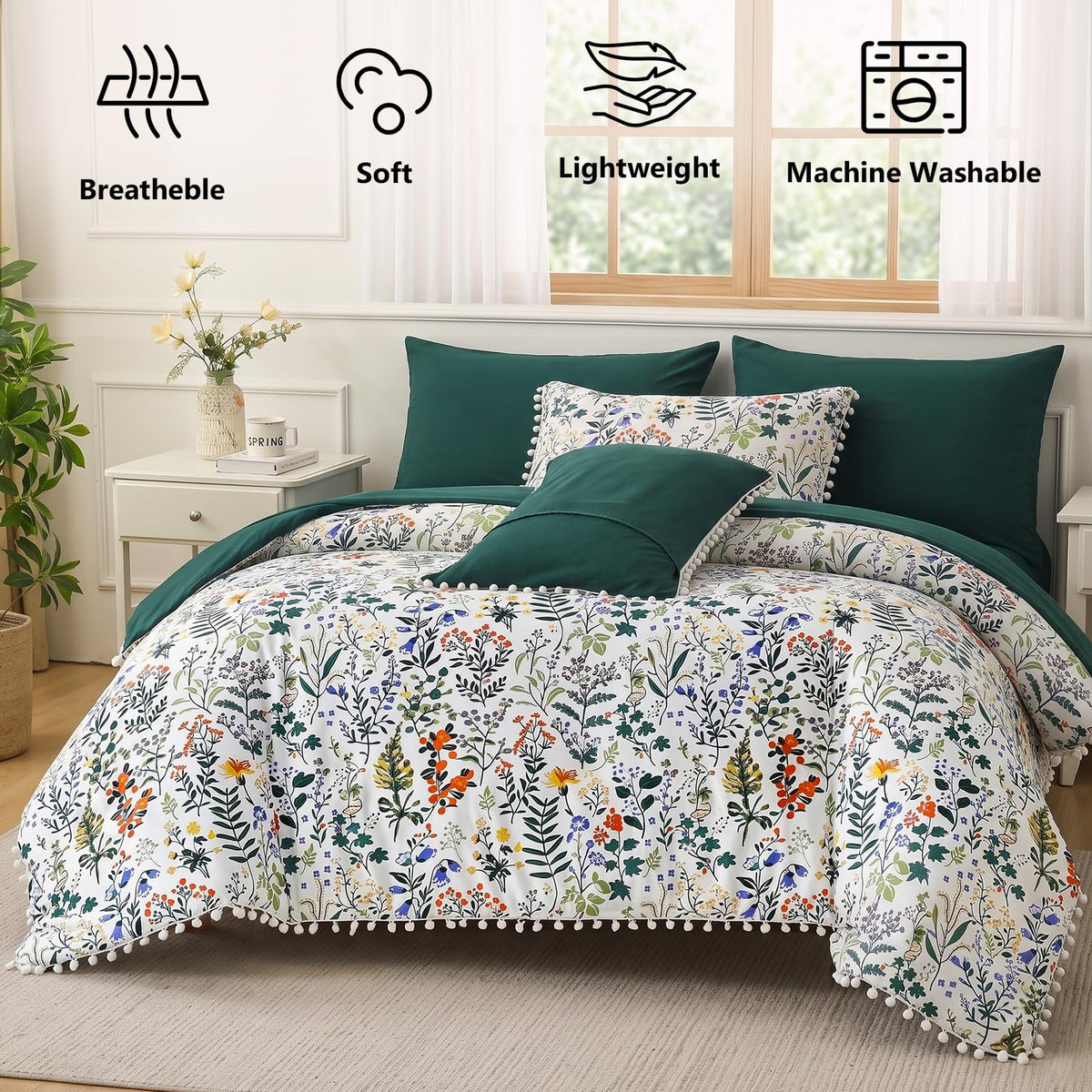 King Floral Comforter Set, 7-Piece