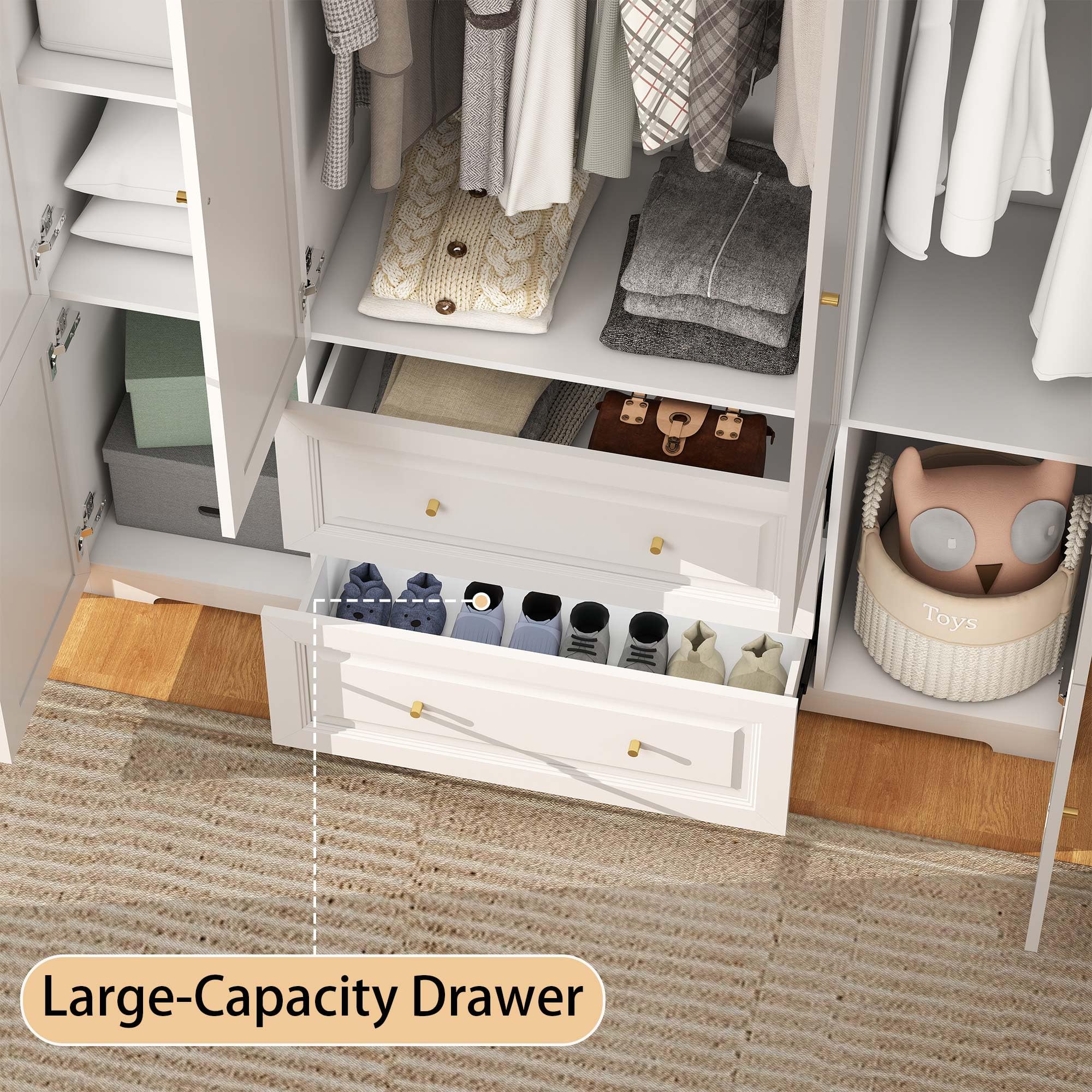 Armoire Wardrobe Closet with Drawers