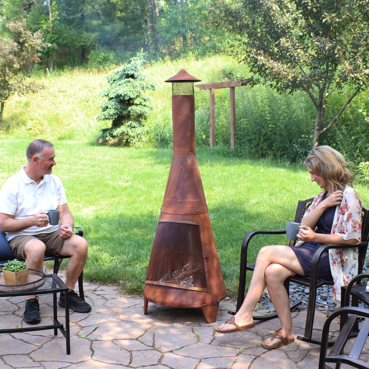 Steel Wood-Burning Chiminea