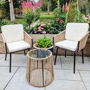 3-Piece Outdoor Wicker Bistro Set
