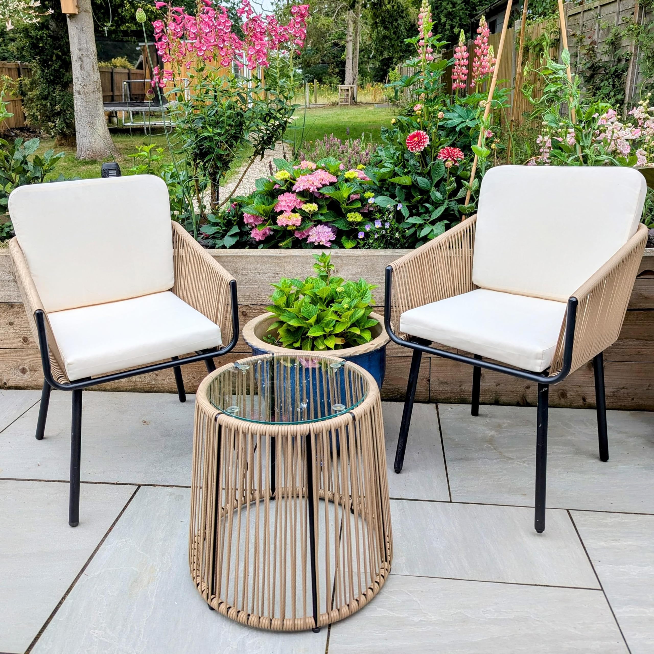 3-Piece Outdoor Wicker Bistro Set
