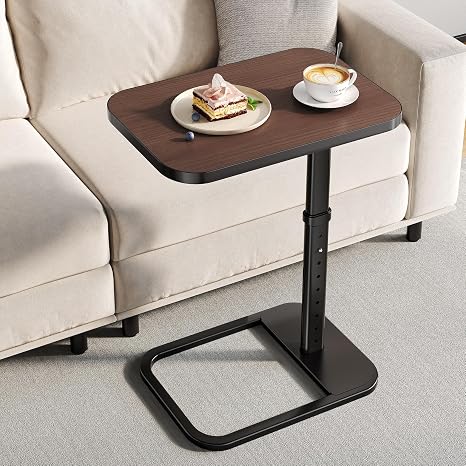 C-Shape Adjustable Height TV Tray Table