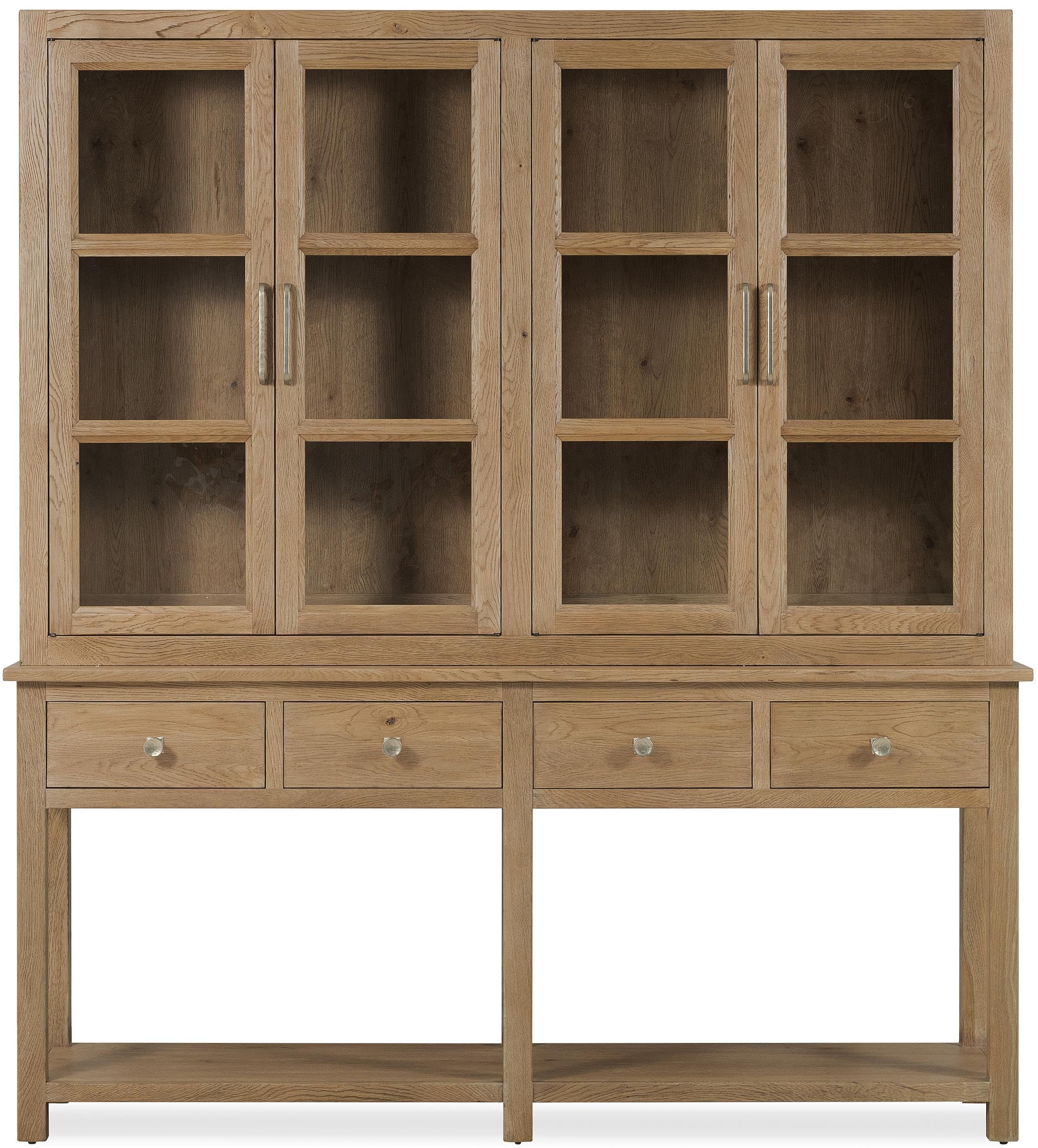 Hooker Driftwood Display Sideboard in Light Brown Wood Furniture