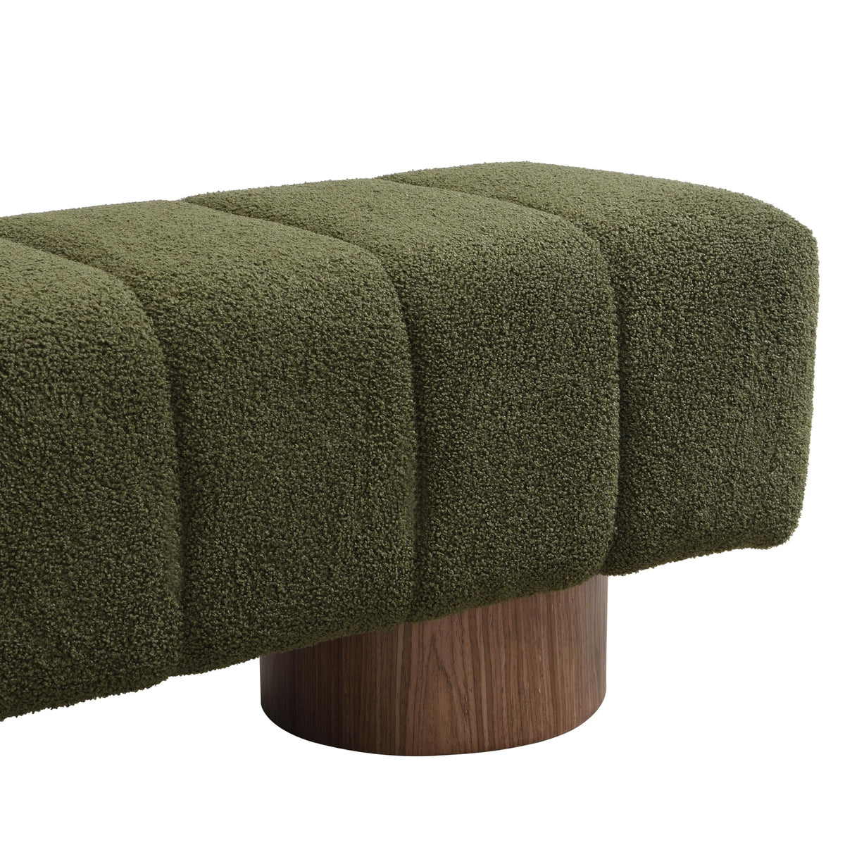 Green Boucle Dining Bench