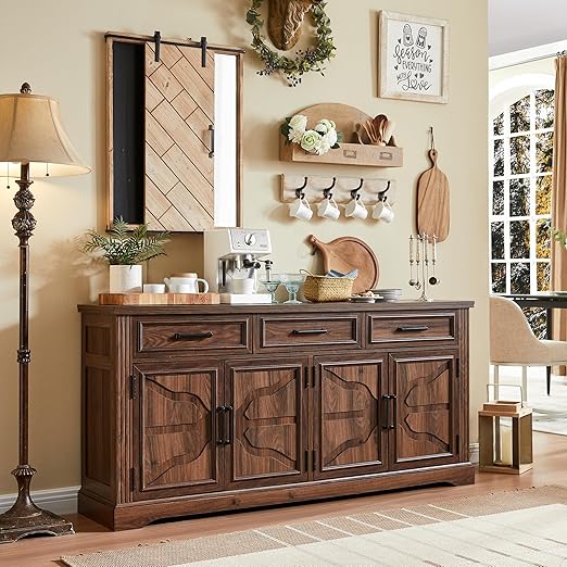 66" Farmhouse Buffet Sideboard Cabinet
