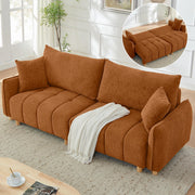 Chenille Sleeper Sofa with Storage