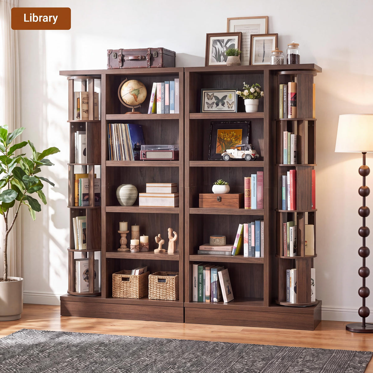 5-Tier Rotating Bookcase
