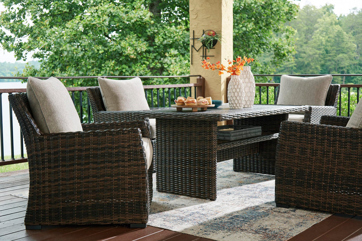Signature Design by Ashley Brook Ranch Outdoor Dining Table with Storage