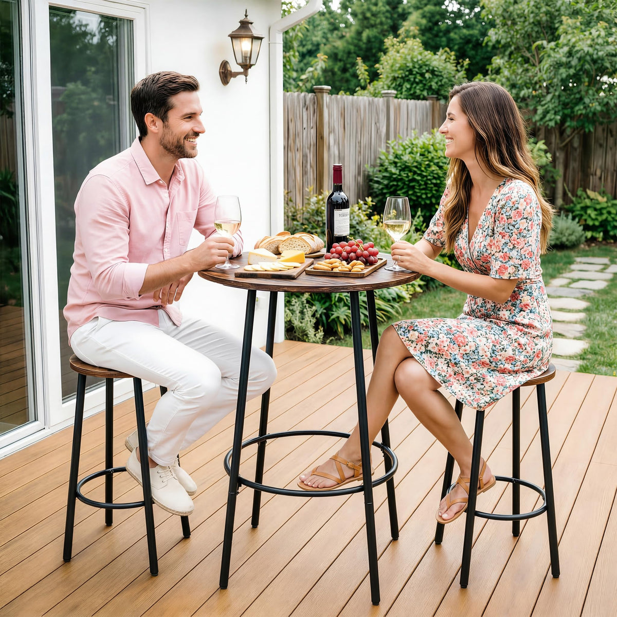 3-Piece Round Pub Table Set