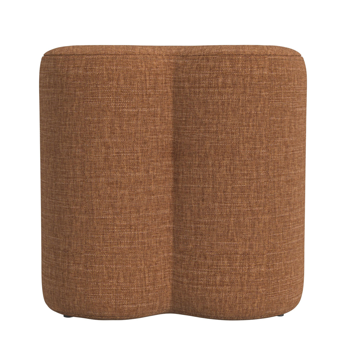 HomePop 18" Clover Ottoman - Rust Orange Chenille
