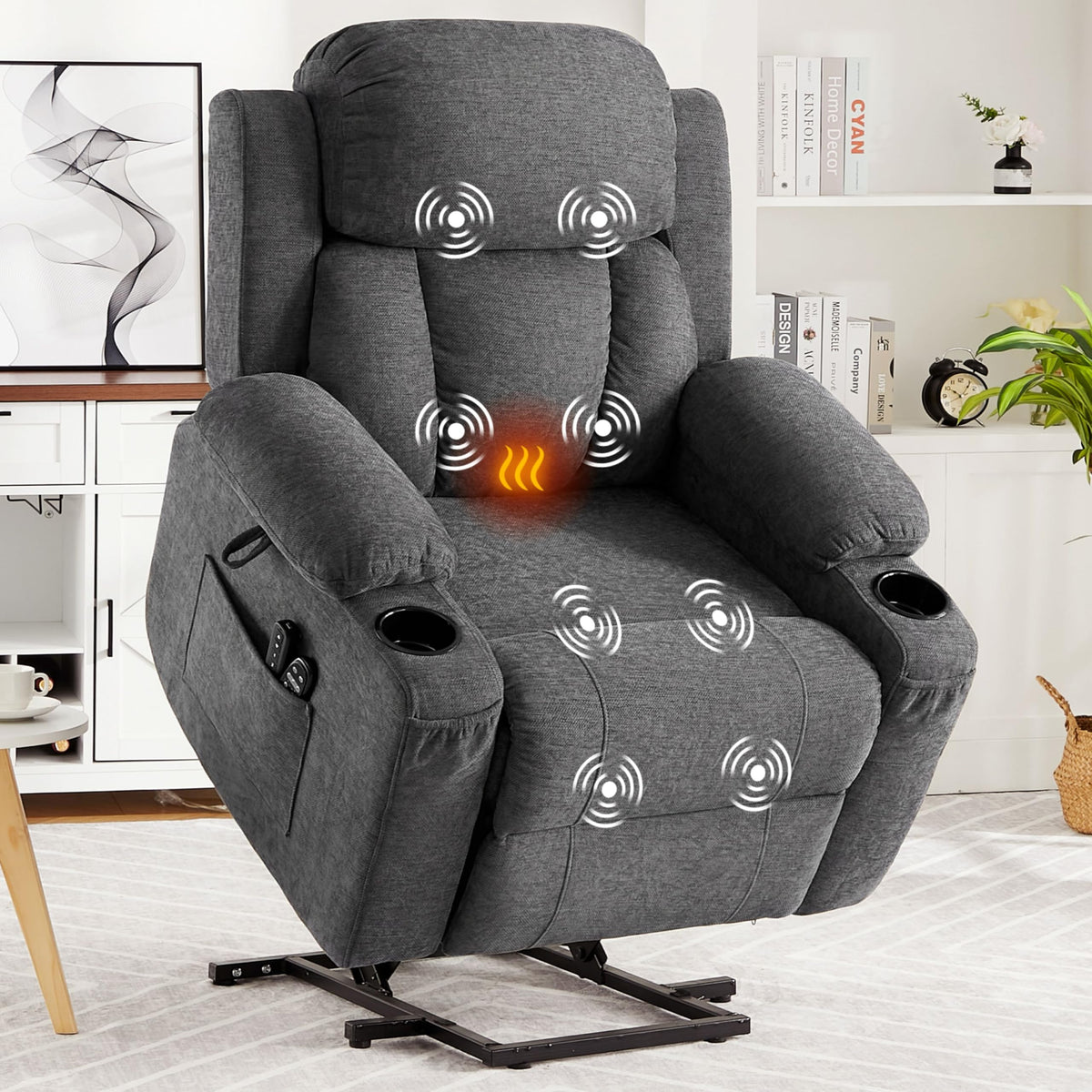 Chenille Power Lift Recliner