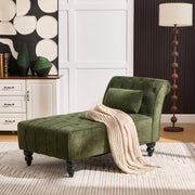 Forest Green Velvet Chaise Lounge