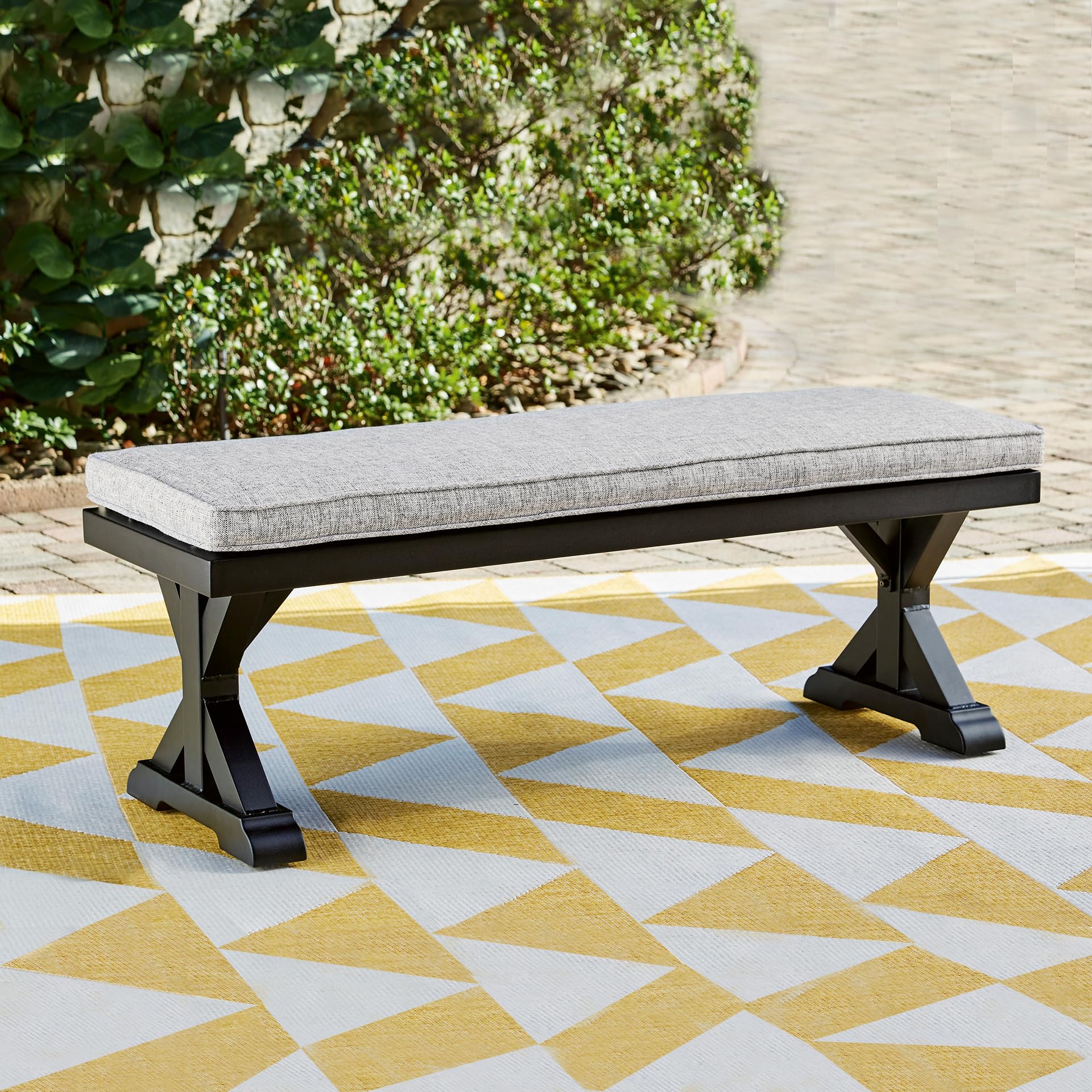 Outdoor Bench with Cushion