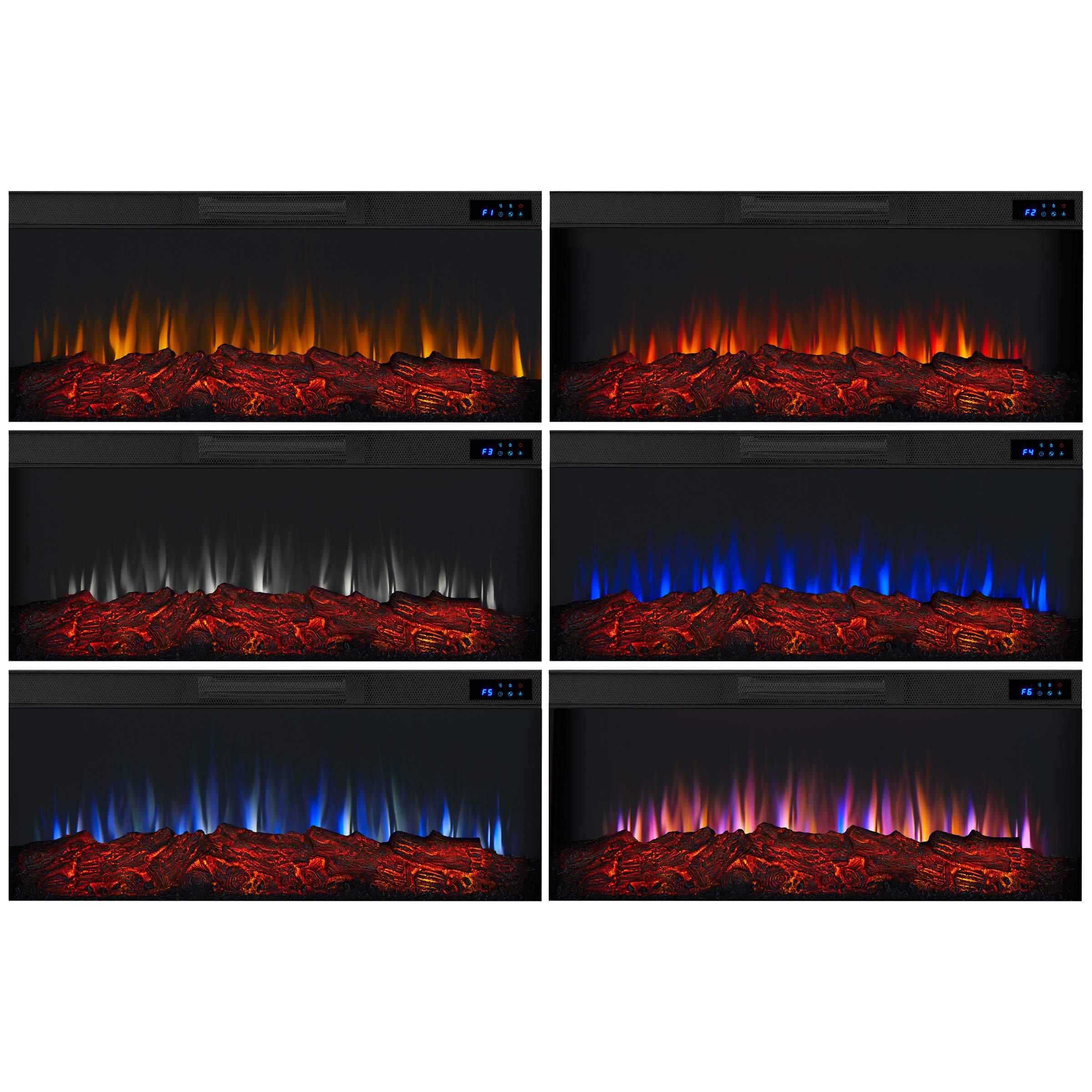 Electric Fireplace Mantel with Heater – White