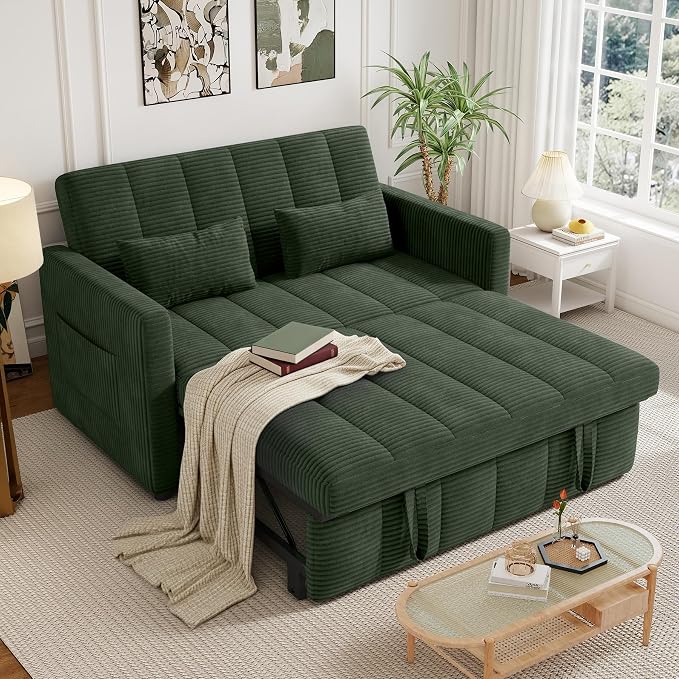 3-in-1 Convertible Loveseat Sofa Bed