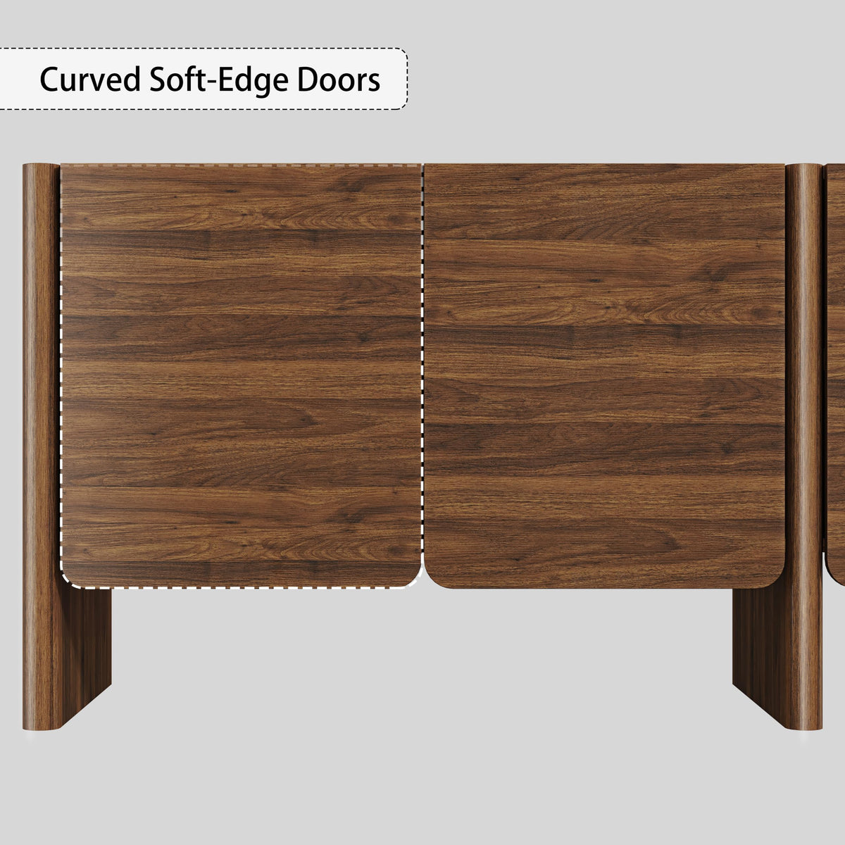 ZOSQUARE 65" TV Stand, Media Console Cabinet with Doors for TVs Up to 75"