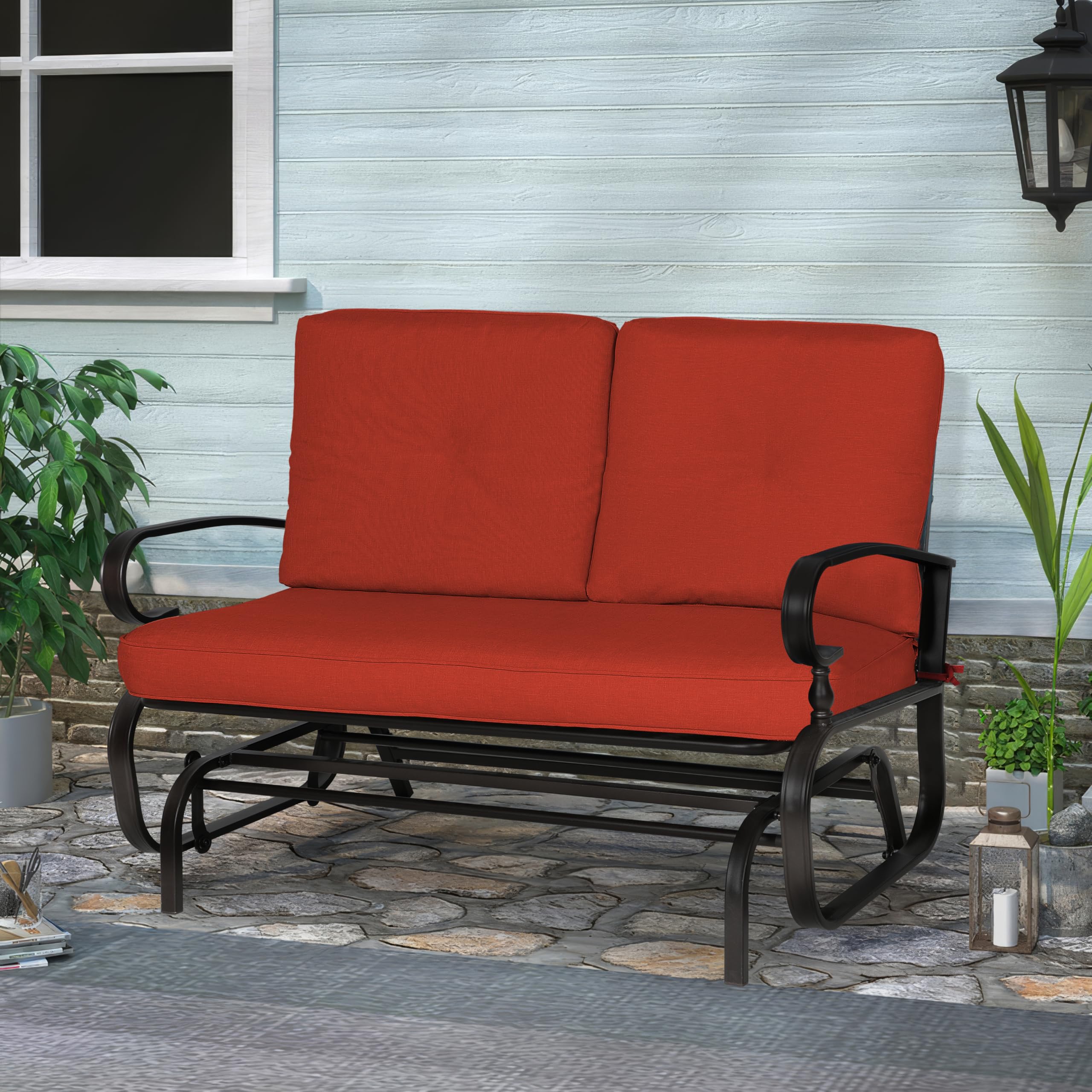Outdoor Patio Glider Loveseat for 2