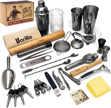 32-Piece Bartender Kit & Cocktail Shaker Set