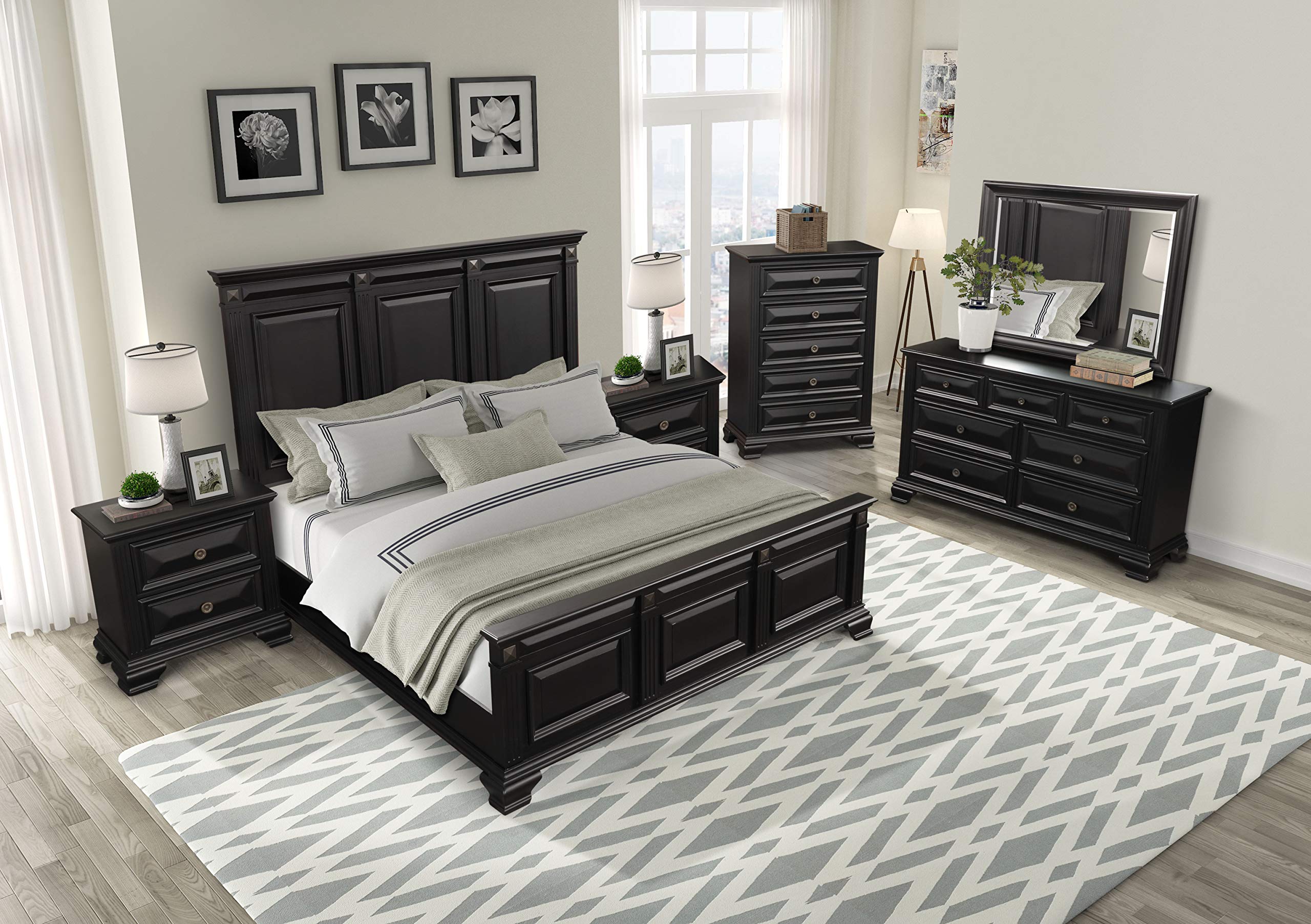 6-Piece King Bedroom Set with Panel Bed