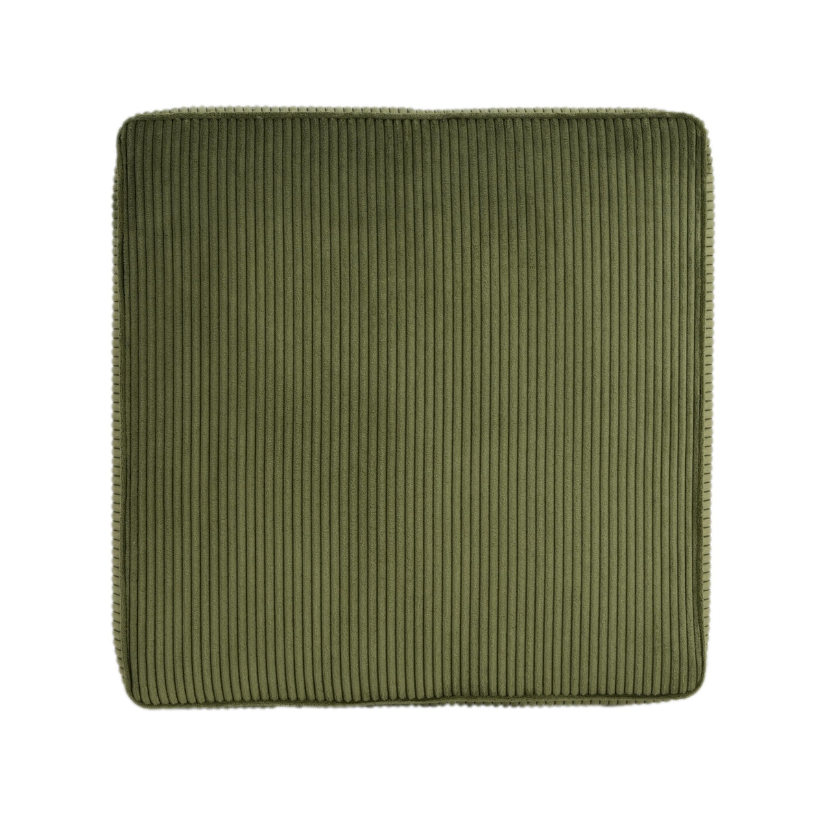 Christopher Knight Home Kyle Corduroy Woven Upholstery Square Ottoman, Living Room Sofa Ottoman with Wood Frame, Comfy Seating Experience with Dense Foam Padding, Non-Marking Foot Caps, Olive Green