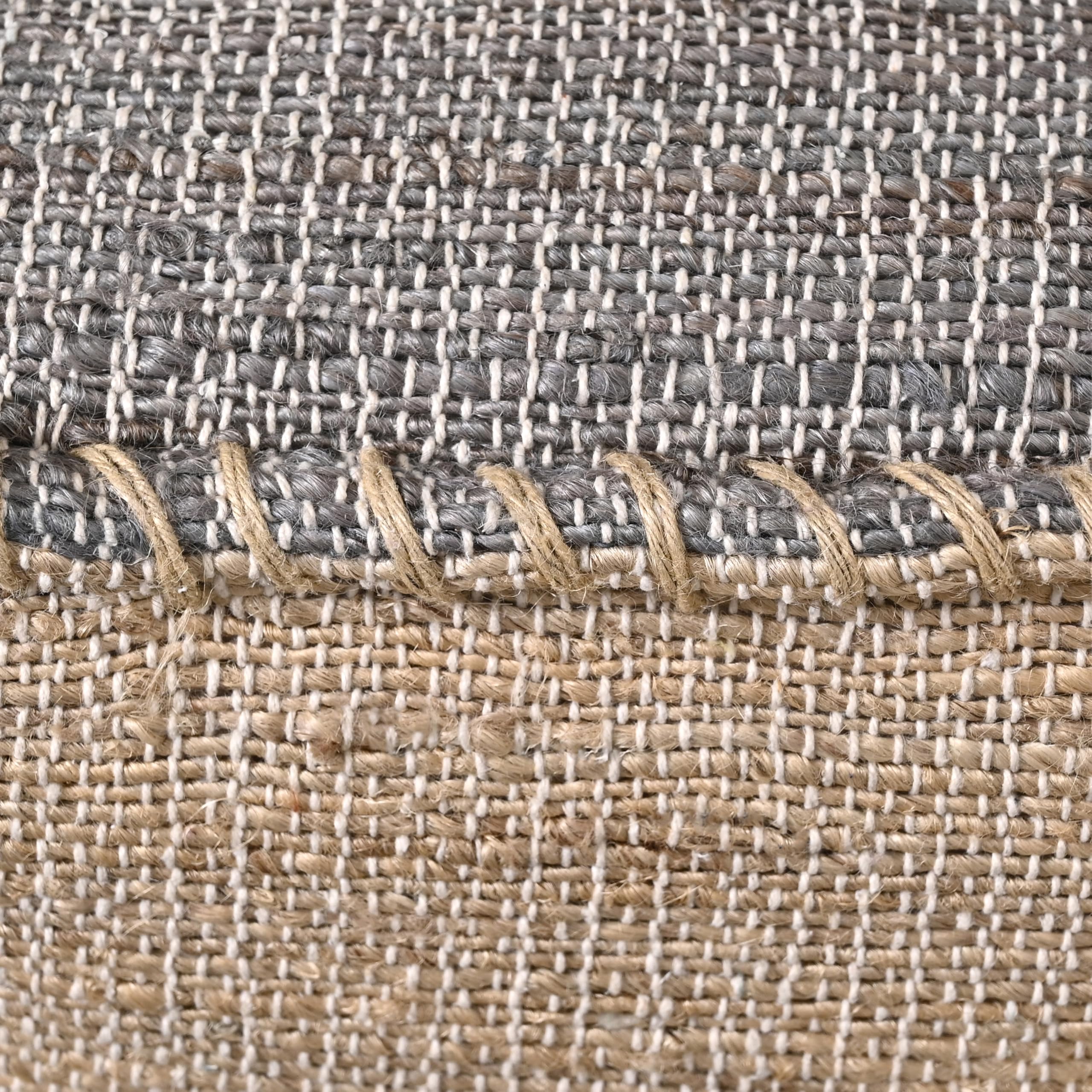 Jute Cotton Pouf Ottoman