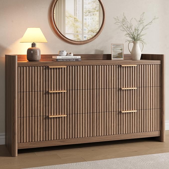 Fluted 6-Drawer Dresser