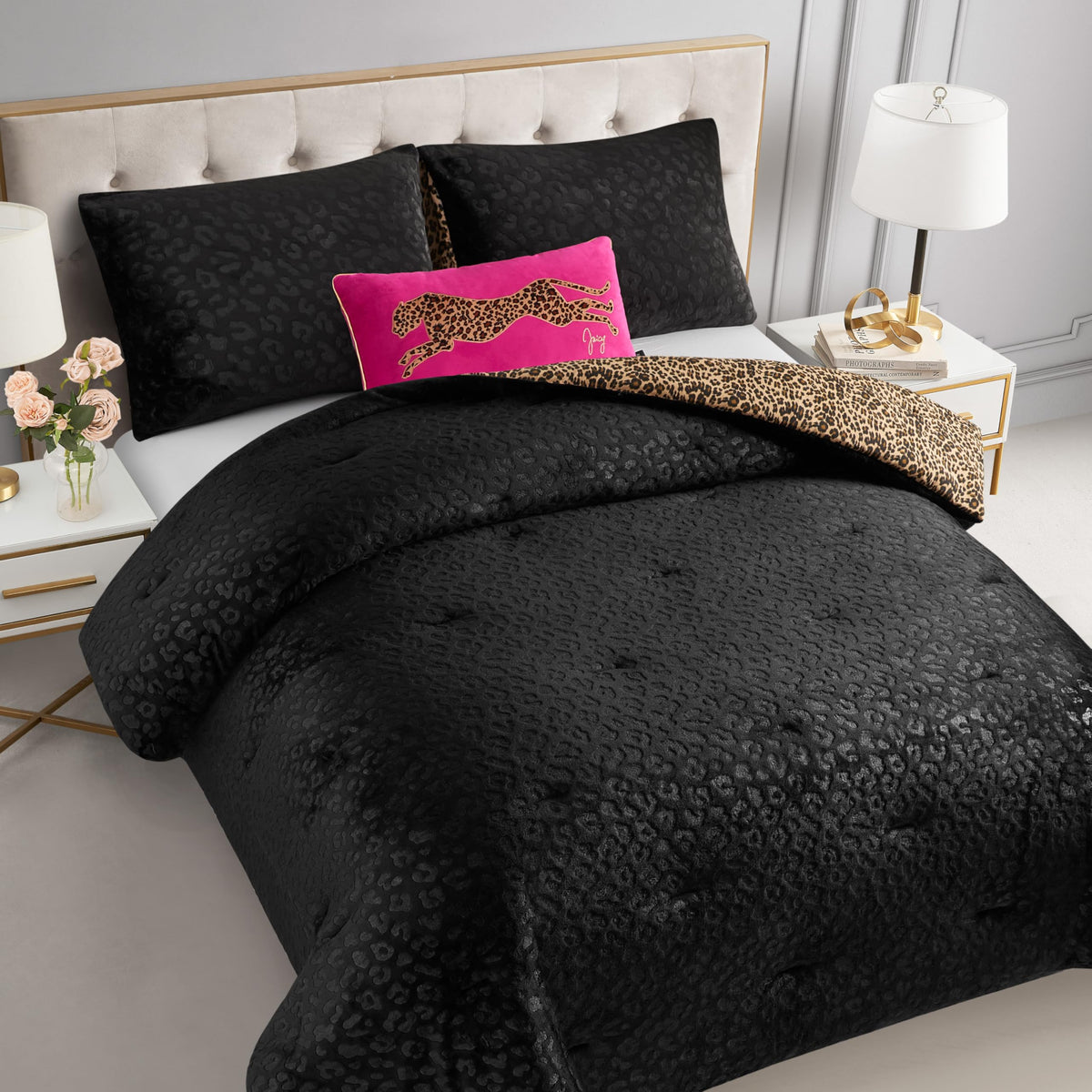 Leopard Reversible Comforter Set