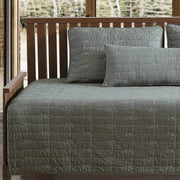 Eddie Bauer - Daybed Set, Reversible Cotton Bedding with Matching Shams & Decorative Pillow Cover, Luxurious Bedding Set (Troutdale Green, Daybed)
