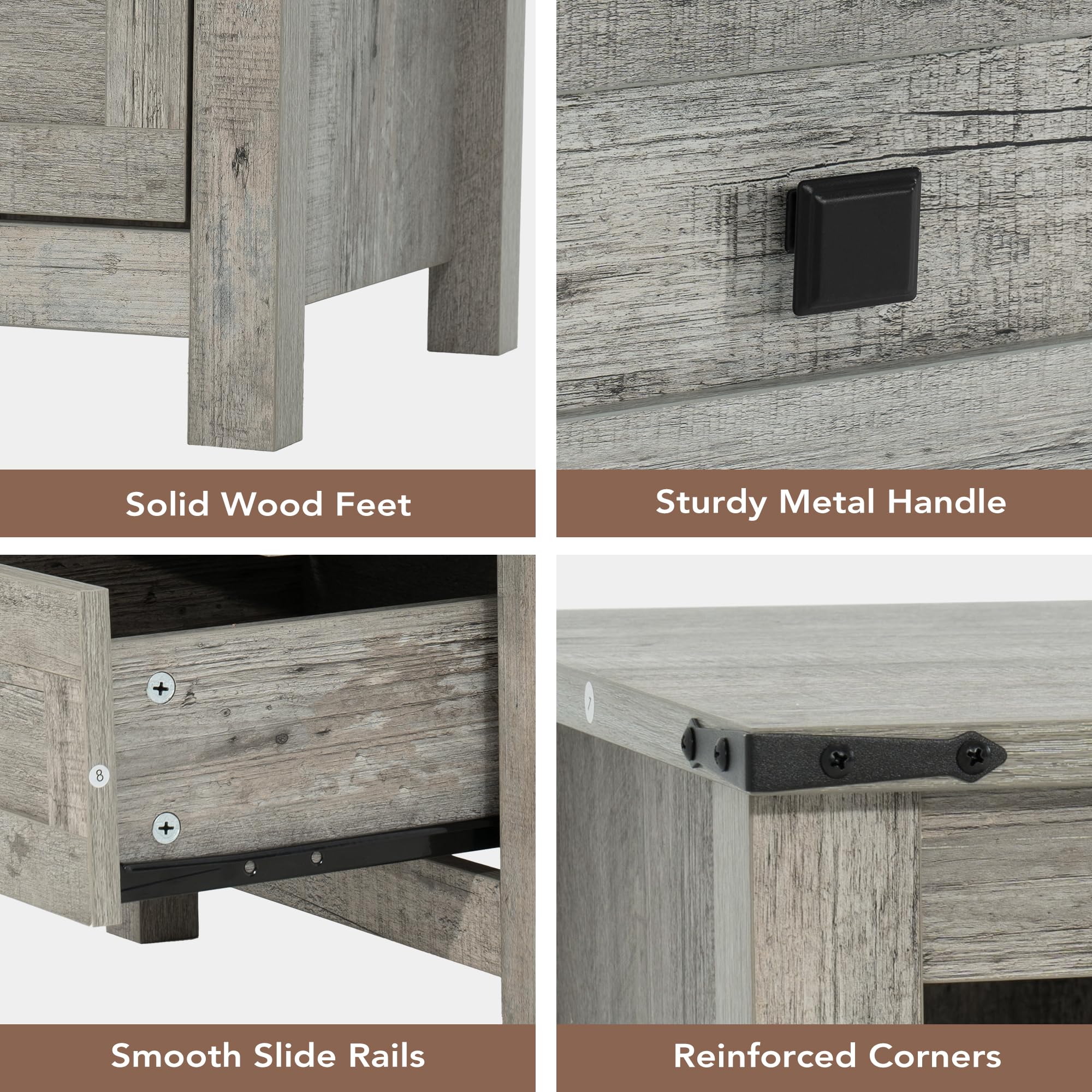 3-Piece Bedroom Dresser & Nightstand Set