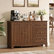 Sideboard Buffet Cabinet with Storage Drawers, Coffee Bar Cabinet, Walnut