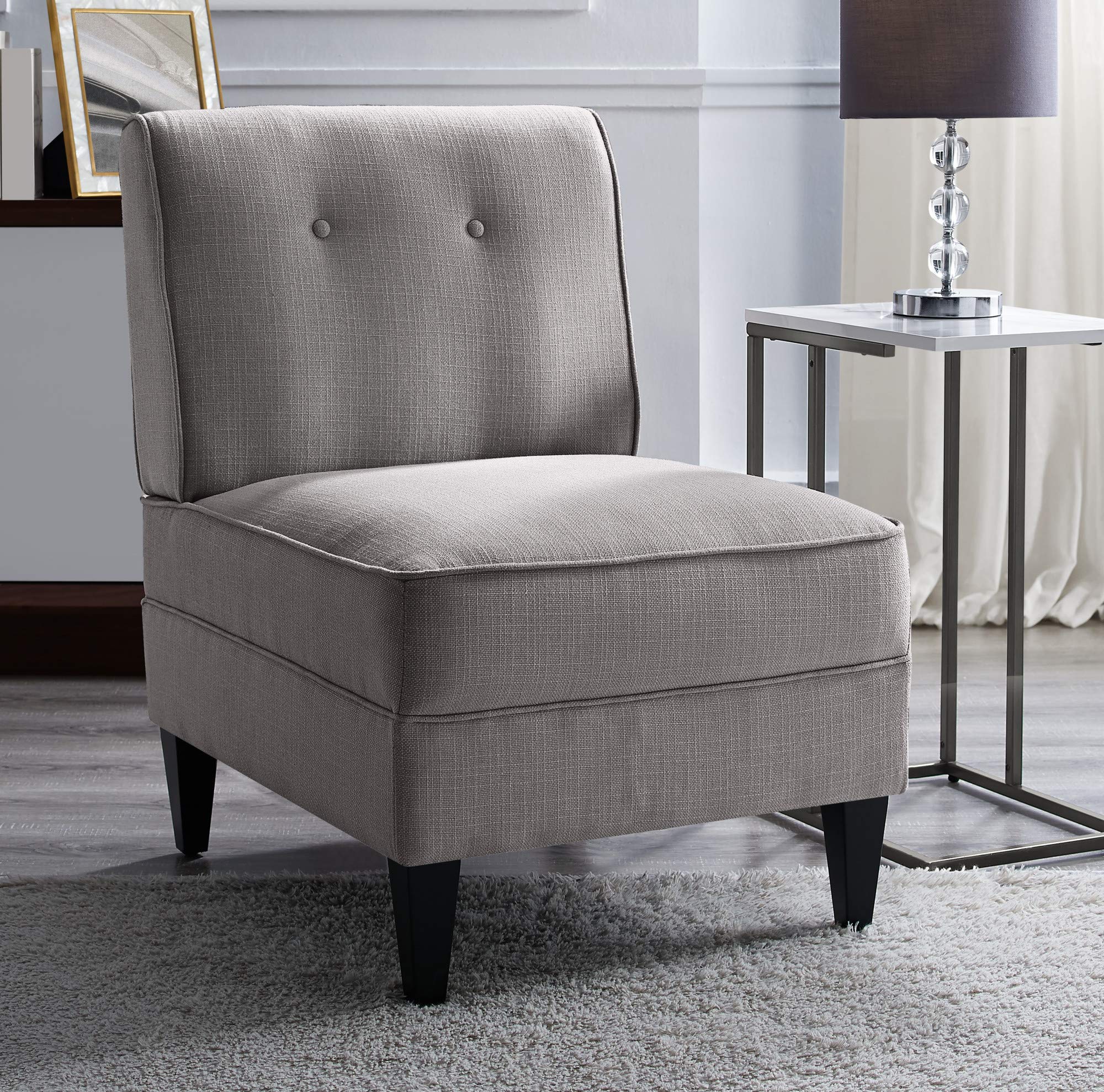 Modern Gray Accent Slipper Chair