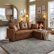 Sectional Sleeper Sofa with Pull-Out Bed, Reversible Chaise and Storage