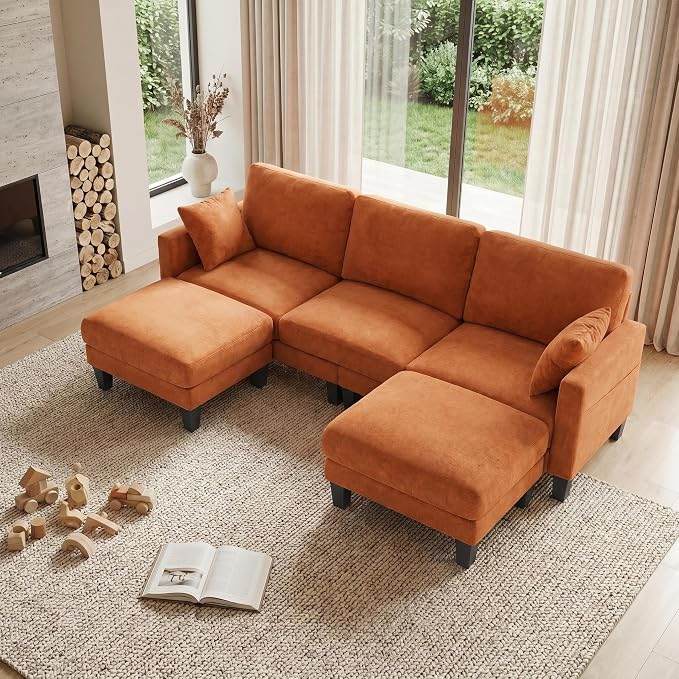 Chenille U-Shaped Sectional Sofa