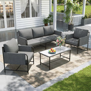 4-Piece Metal Outdoor Patio Conversation Set