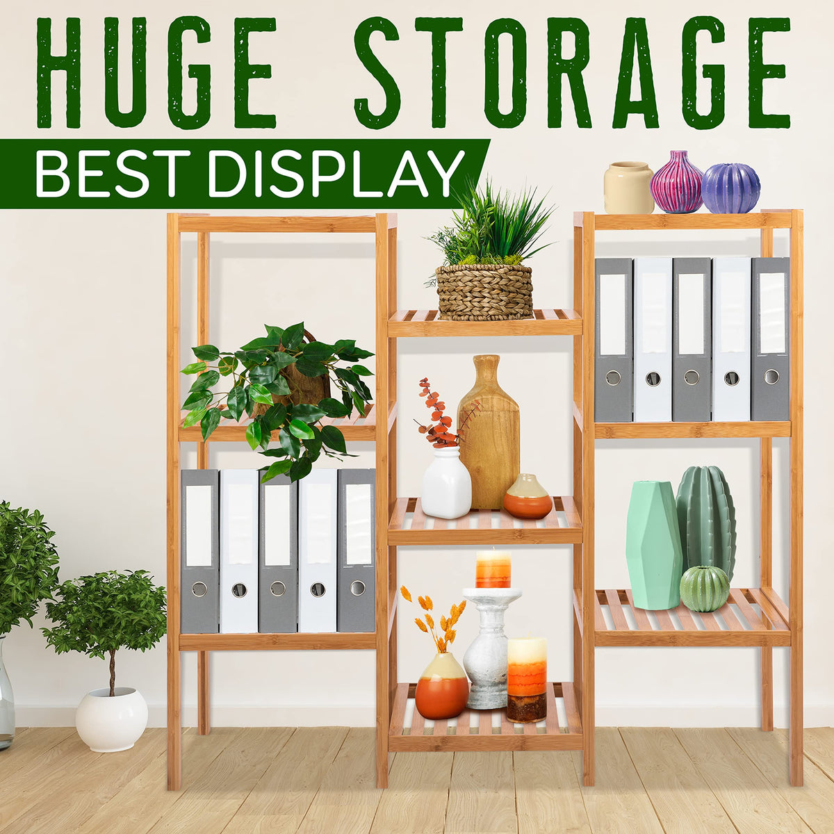 9-Tier Bamboo Plant Stand
