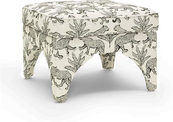 Leopard Jacquard Ottoman