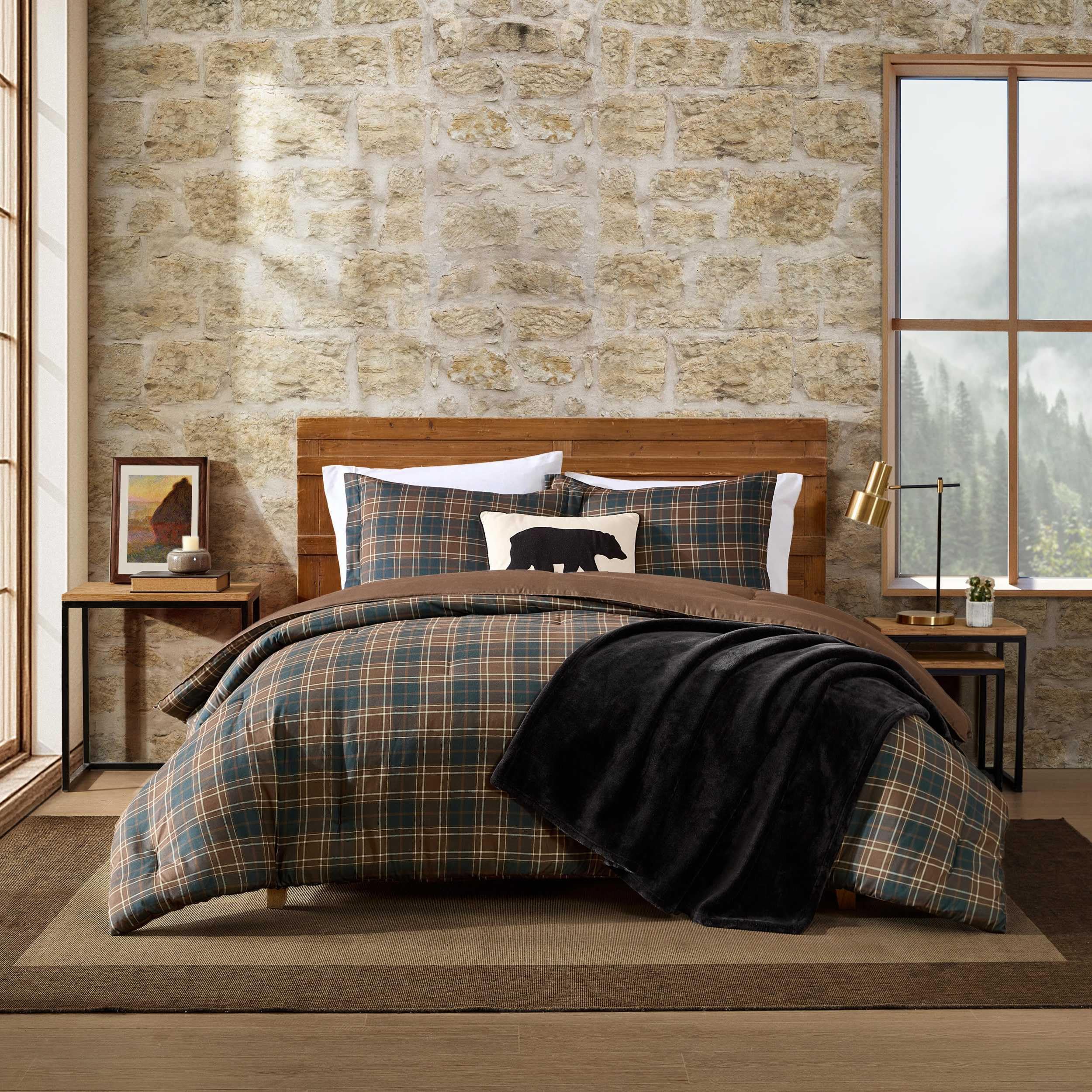 Plaid Comforter Set with Matching Shams