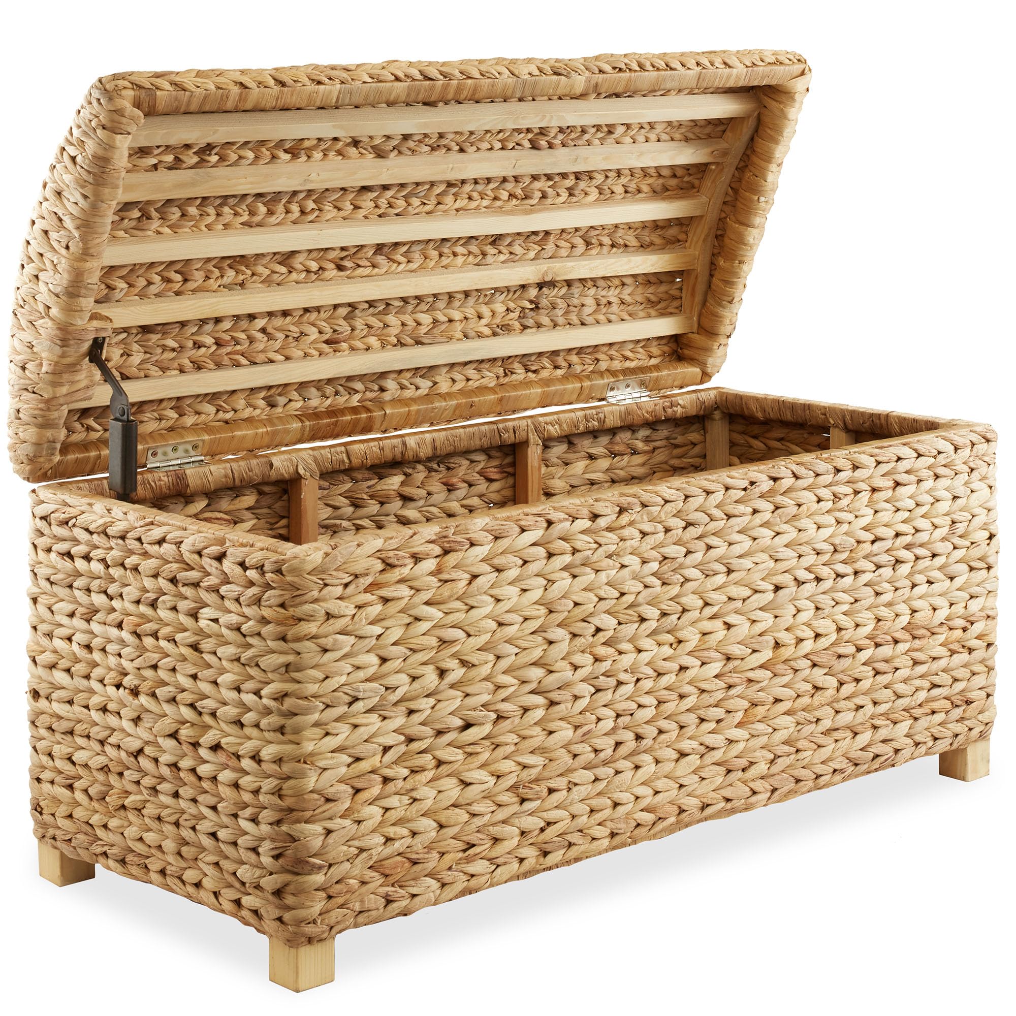 Water Hyacinth Storage Trunk with Curved Lid