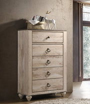 White Wash 6-Piece Bedroom Set