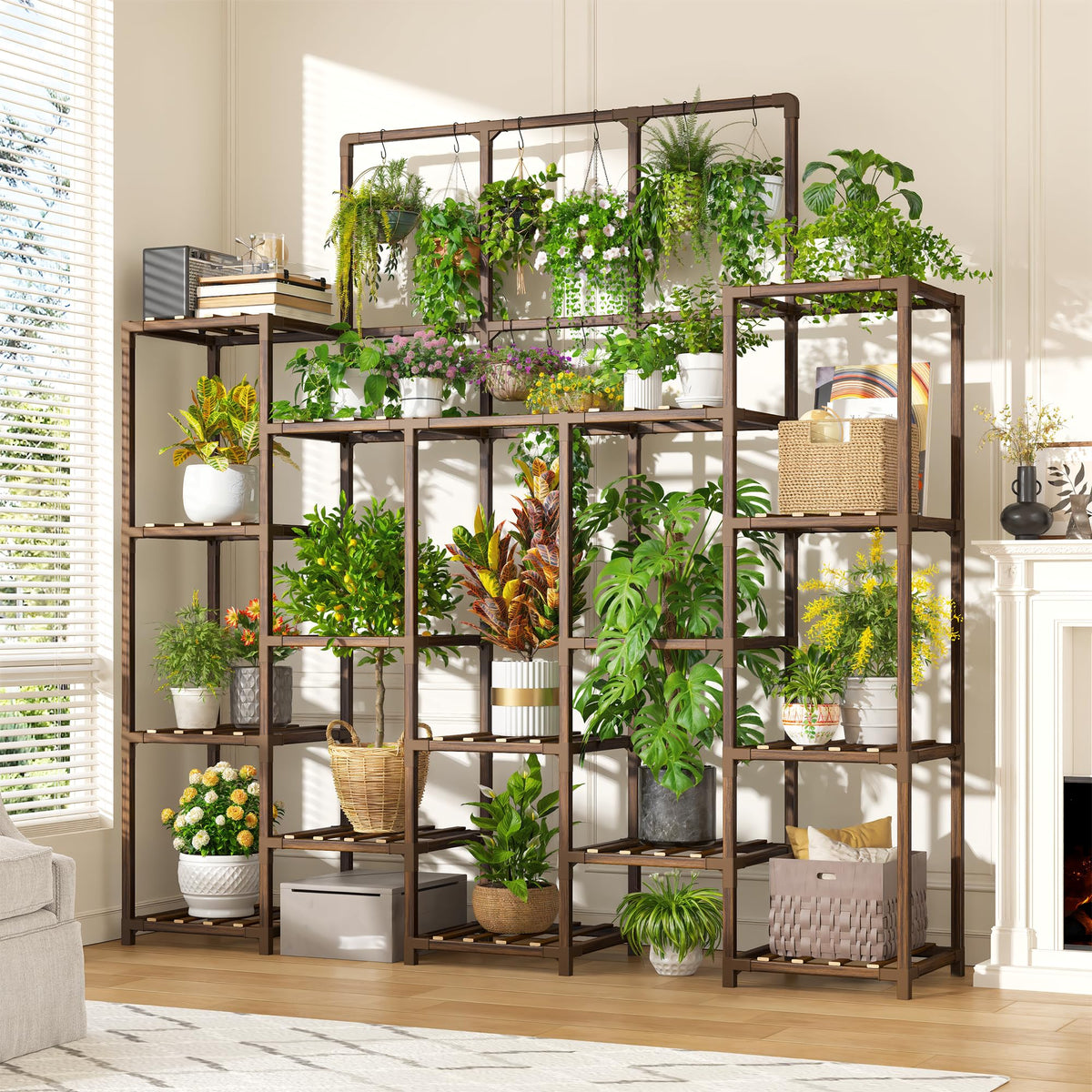 Tall Wooden Plant Stand