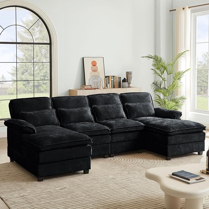 U-Shaped Sectional Sofa with Double Chaise