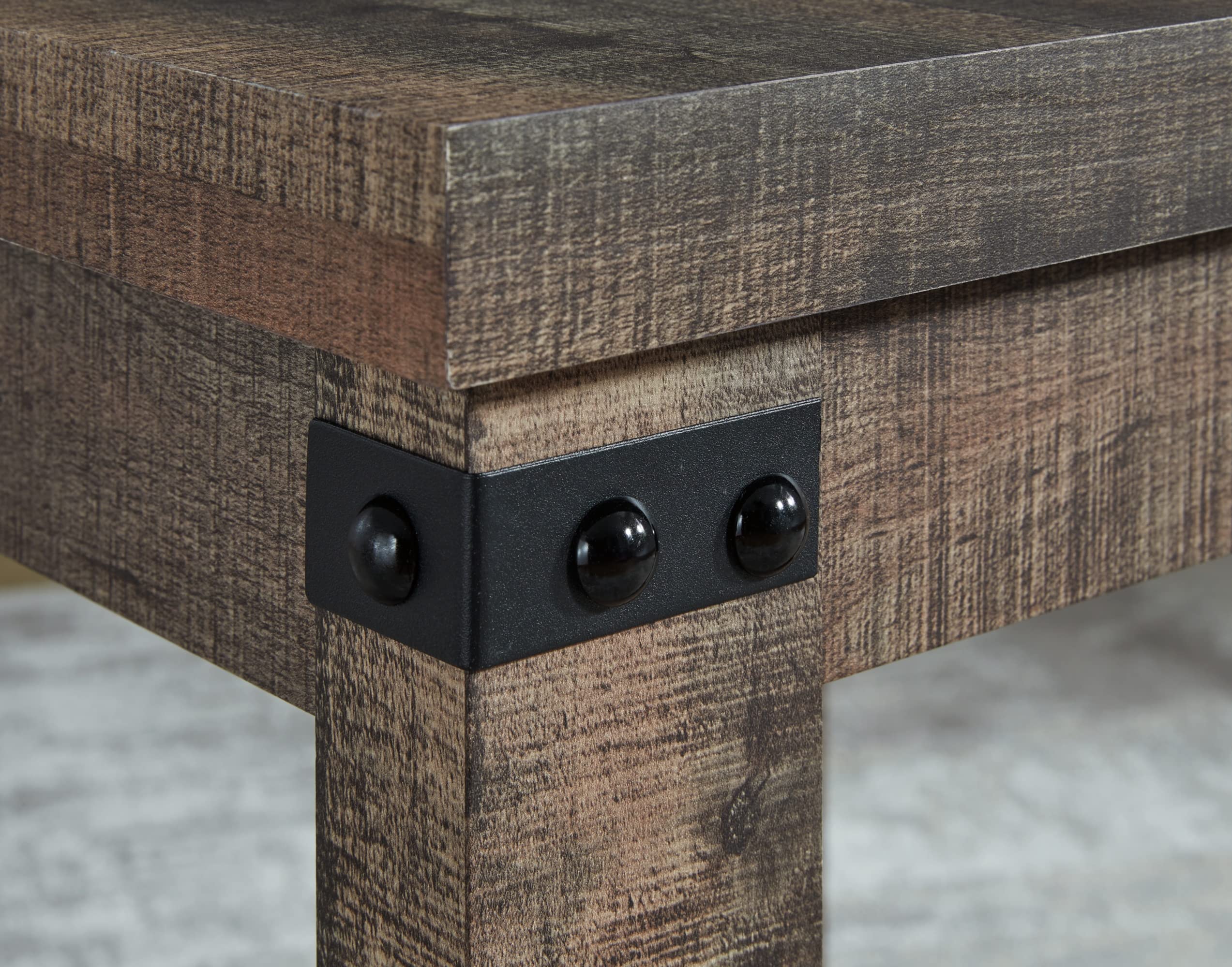Square End Table with Storage Shelf